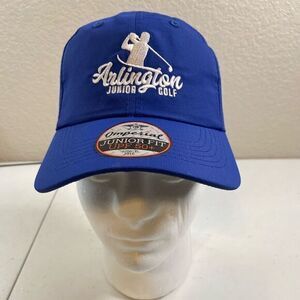 NWT Imperial YOUTH Blue Arlington Junior Golf Adjustable Baseball Hat UPF 50+